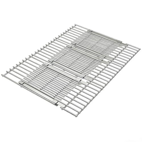 Stainless Cooking Grill Grates Replacement Adjustable Universal Extends from 14" to 20" Long