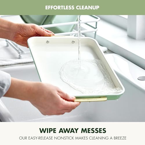 Bakeware Set 7 Piece Nonstick Ceramic Gold Handle Baking Sheets (7 Count)