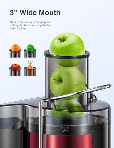 Juicer Machine 500W Centrifugal Juicer with Extra Wide Feed Chute