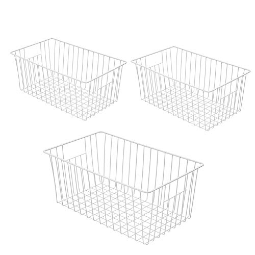 16inch Freezer Wire Storage Organizer Baskets (3 Count)