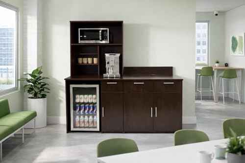 Door Storage Cabinet with Mini Fridge Space