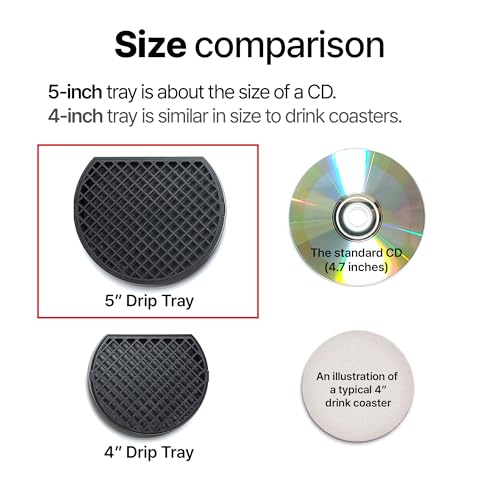 5" Coffee Drip Catcher 5 inches Drip Tray for Espresso Machine Carafe Water Urn Durable ABS Plastic
