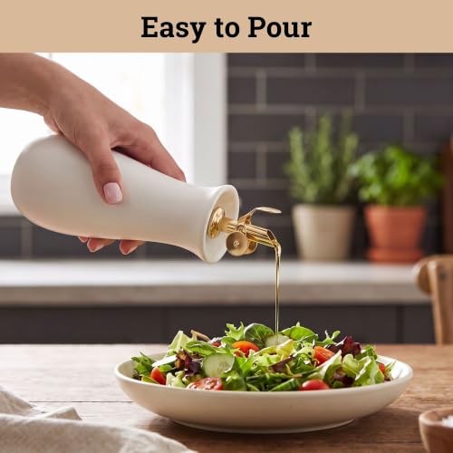 Ceramic Olive Oil Dispenser with Self