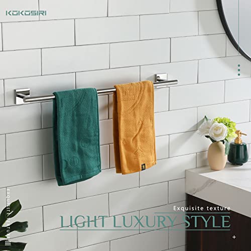 Single Towel Bar Bathroom Towel Holder for Bath Kitchen 20 Inch Necklace Holder Wall Mounted Chrome Stainless Steel B4005CH