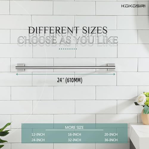 Bath Towel Bar Bathroom Towel Holder for Toilet Kitchen 24 Inch Necklace Holder Chrome Stainless Steel B4005CH