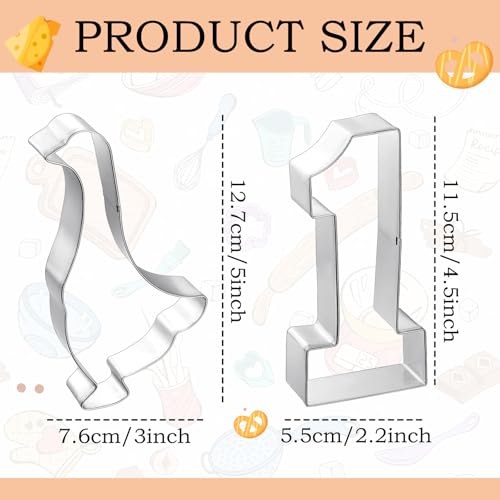 2 Pcs 5 Inch One Silly Goose Party Supplies Goose Cookie Cutter (2 Count)