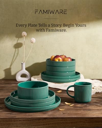 Ceramic Plates and Bowls Set (12 Count)