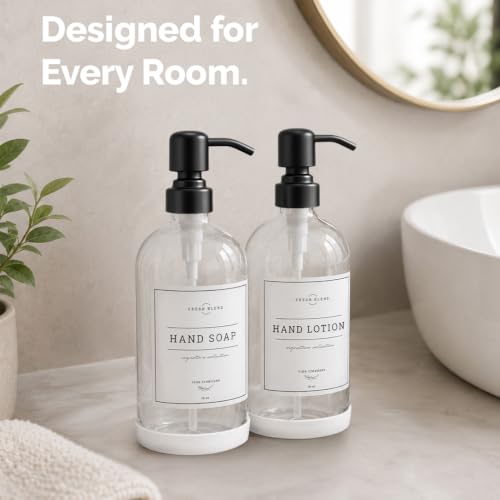 Clear Glass Soap Dispenser (2 Count)