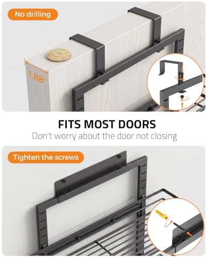 Black 9 Tier Over The Door & Wall Mount Pantry Organizer