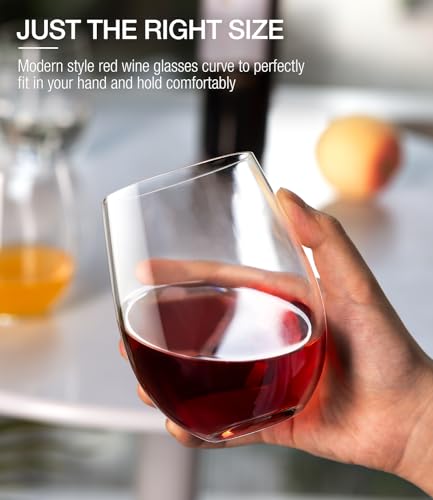 Stemless Wine Glasses Set of 12 (12 Count)