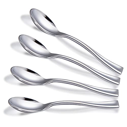 300 Pieces Plastic Silver Mini Spoons (300 Count)