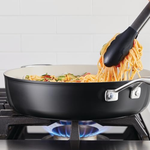 Hard Anodized Ceramic Nonstick Saute Pan with Lid