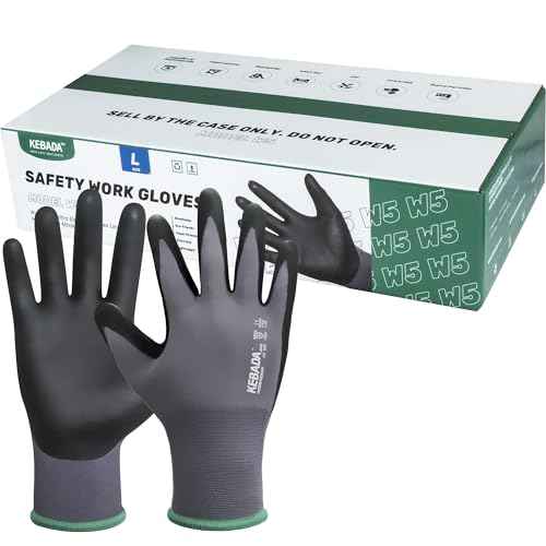 W5 Foam Nitrile Coated Work Gloves for Men Women (60 Count)