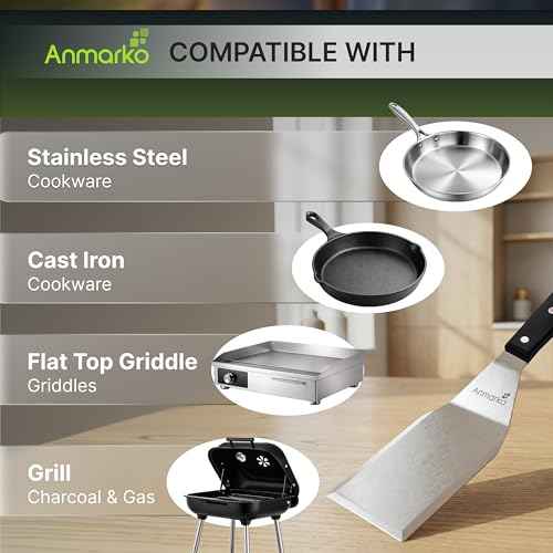Stainless Steel Spatula Metal Turner with ABS Handle