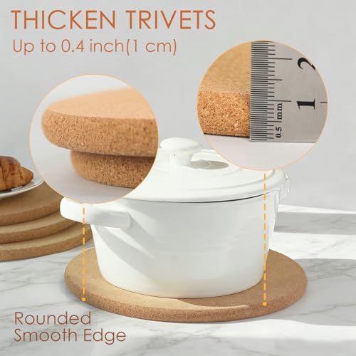 6 Pack Extra Large Cork Trivet