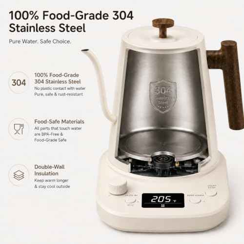 Gooseneck Electric Kettle with Temperature Control