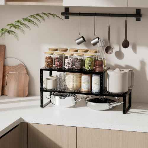 Expandable Spice Rack & Kitchen Cabinet Organizer (3 Count)