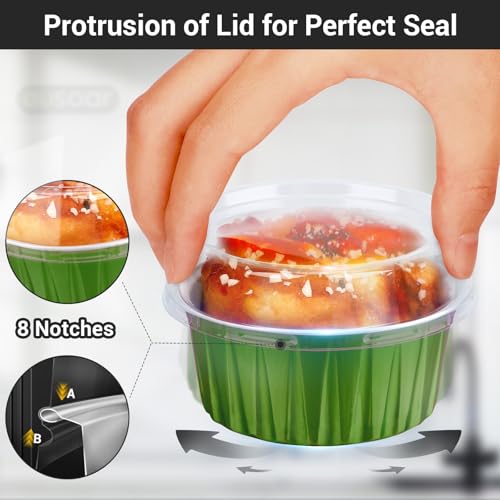 Disposable Ramekins with Lids (60 Count)