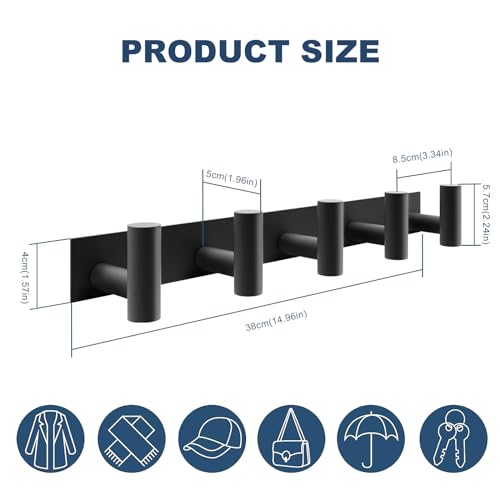 5 T Shaped Wall Hooks
