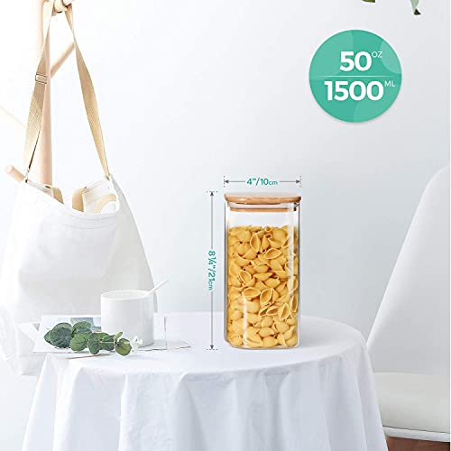 Glass Storage Containers with Lids 1.6 Qt (3 Count)