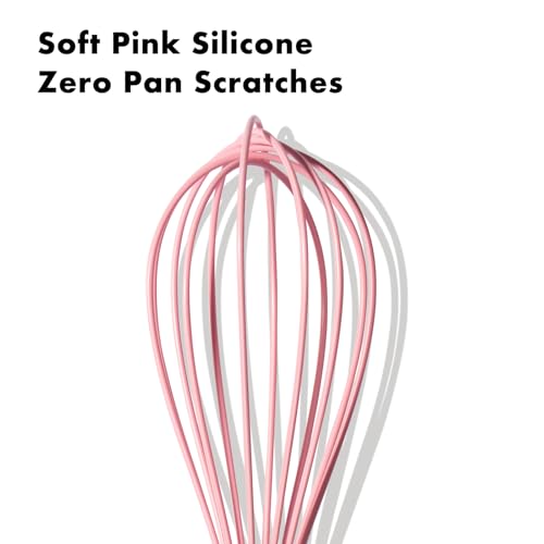 10 Inch Pink Silicone Whisk