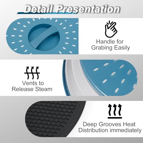 2 in 1 WENWELL Microwave Splatter Cover for Food & Mat (2 Count)