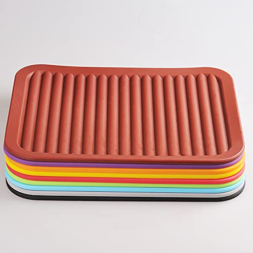 Orange Silicone Trivets Mats for Hot Dishes and Hot Pots (2 Count)