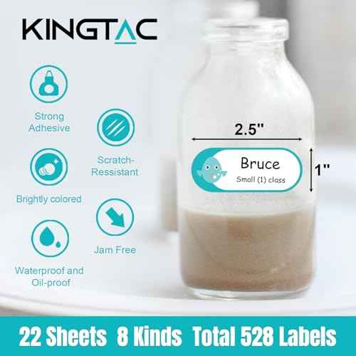 528 Pcs 1''x2.5''Milk Breast Bottle Labels (528 Count)