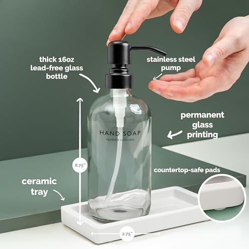 Glass Soap Dispenser Set (2 Count)