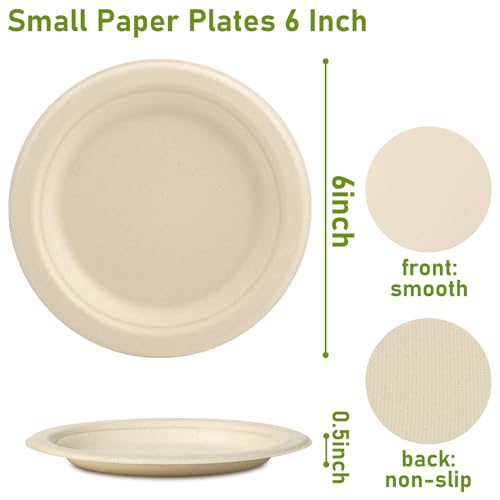 Small Disposable Plates 6 inch (50 Count)