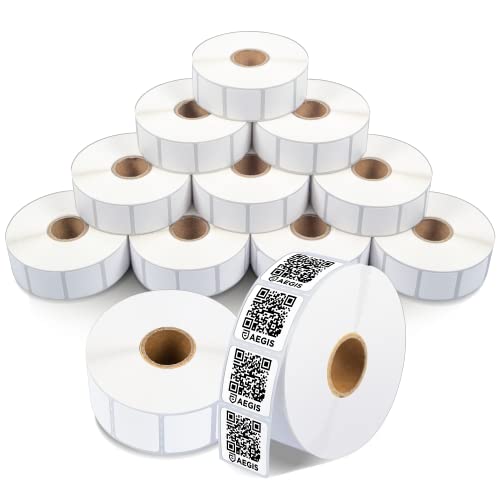 1" X 1" Square Direct Thermal Labels (12 Count)