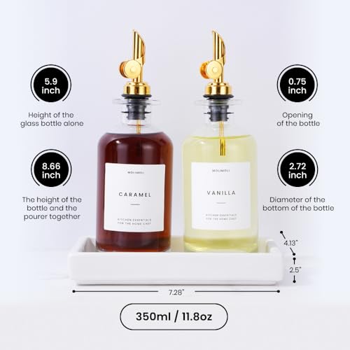 Olive Oil Dispenser Bottle for Kitchen (2 Count)