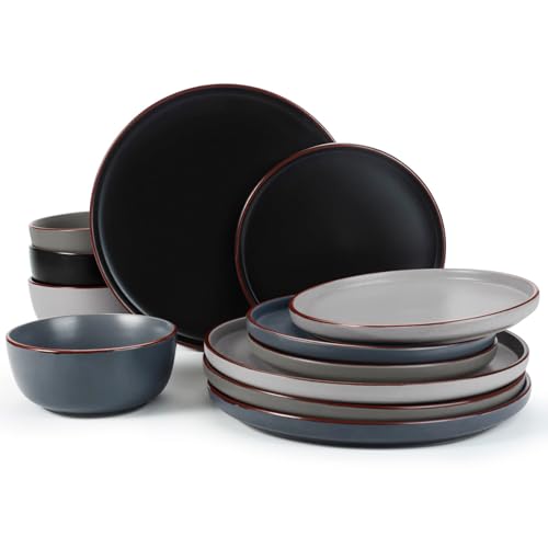 Mercury 12 Piece Stoneware Dinnerware Set (12 Count)