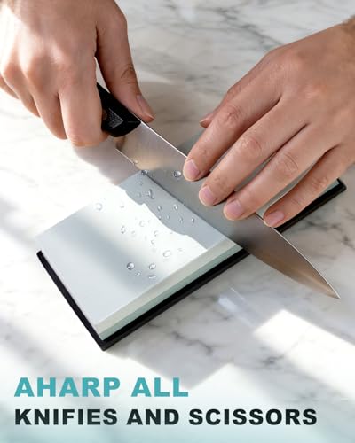 1000 6000 Grit knife Sharpening Stone Dual Sided Whetstone with Non