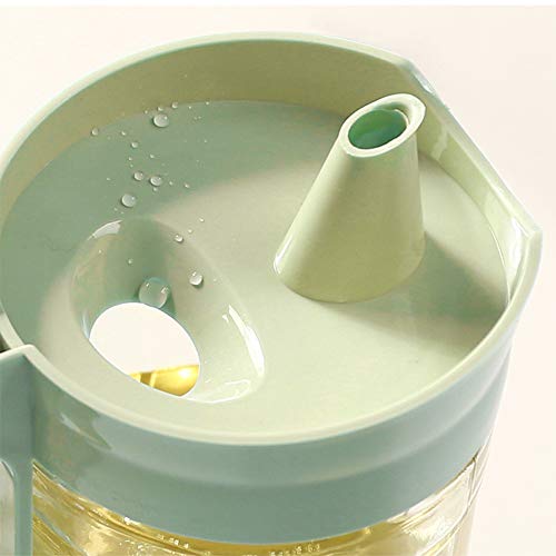 Oil Dispenser Vinegar Dispenser Maple Syrup Dispenser Glass Bottle Cruet No Drip Plastic Bottle Spout with Protective Cap drip Free Pour spout restarant 22Oz