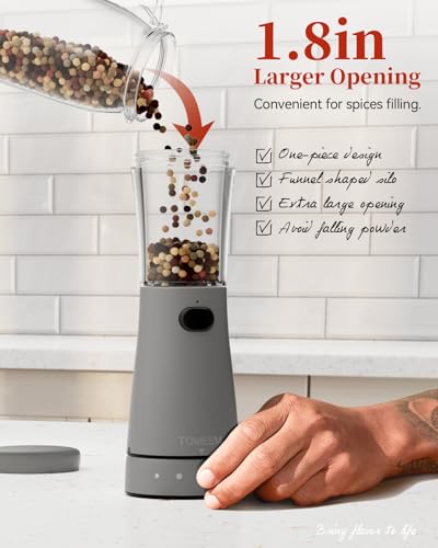 Electric Salt and Pepper Grinder Set with Storage Base (2 Count)