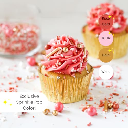 Vintage Rose Gold Sprinkle Mix (4 Ounce)