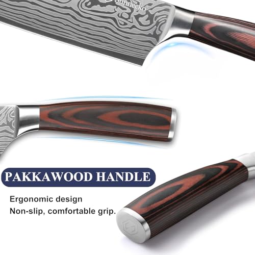 Kitchen Knife Set 5 Piece Chef Knife Set Professional High Carbon Stainless Steel (5 Count)