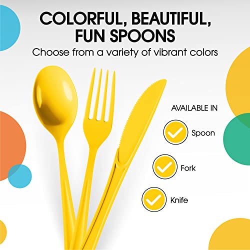 Party Solids Heavy Duty Plastic Cutlery (200 Count)