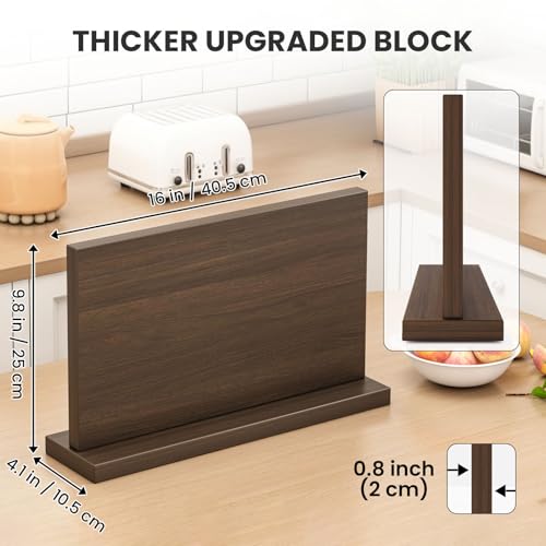 Large Magnetic Knife Block Without Knives