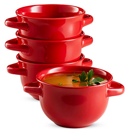 French Onion Soup Crocks with Lids & Handles (4 Count)