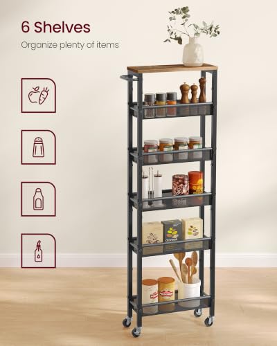 6 Tier Utility Rolling Laundry Cart