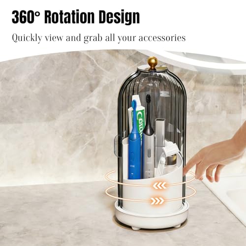 Dustproof Toothbrush Holder Organizer with Drainage