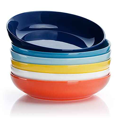 Pasta Bowls 30 Ounce Salad Serving Bowls Set of 6 (6 Count)