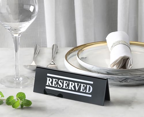 Plastic Reserved Table Tent Signs (2 Count)