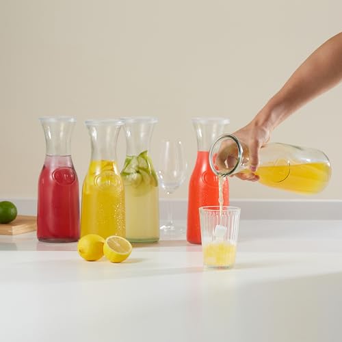 Glass Carafes with Lids (4 Count)
