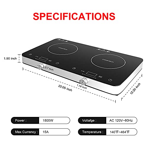 Portable Double Induction Cooktop