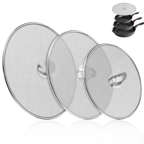 3 Pack Splatter Screens for Frying Pan