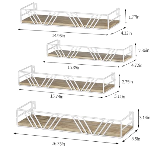 Floating Shelves for Wall Set of 4