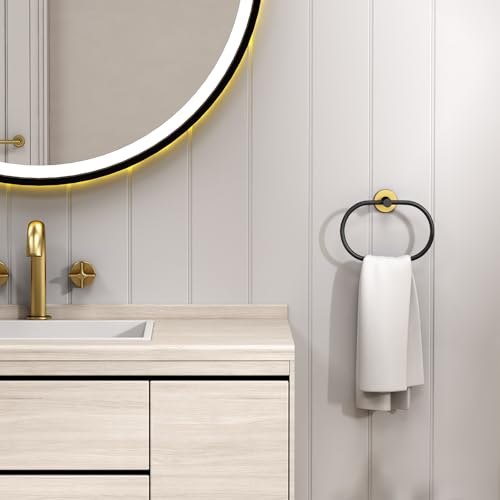 Towel Ring Gold and Black